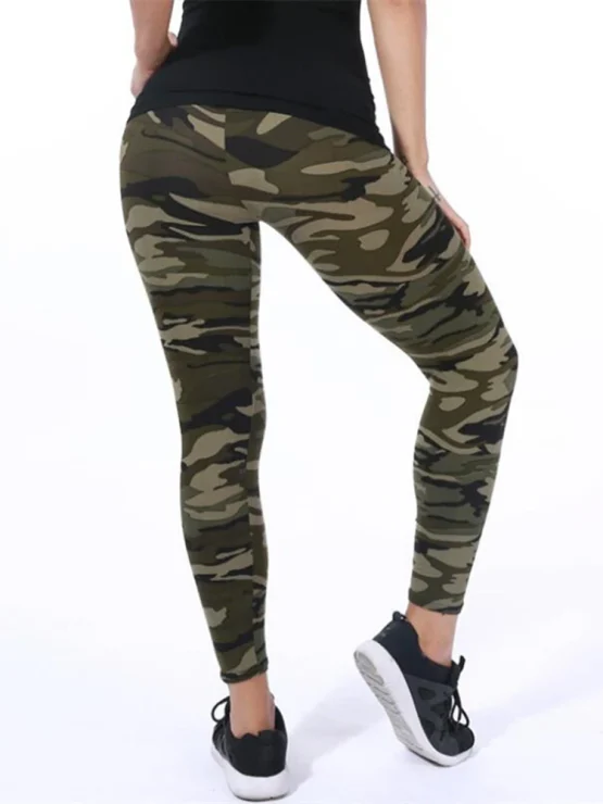 YSDNCHI Camouflage Womens for Leggins Graffiti Style Slim Stretch Trouser Army Green Leggings Deportes Pants K085 - Image 13