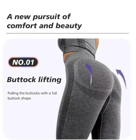 Yoga Pants Women Compression Seamless Tummy - Image 17