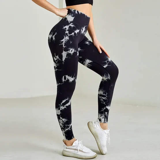 Seamless Tie-dye Yoga Pants Women's High-waist - Image 2