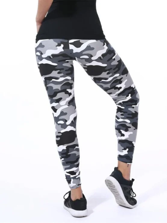YSDNCHI Camouflage Womens for Leggins Graffiti Style Slim Stretch Trouser Army Green Leggings Deportes Pants K085 - Image 16